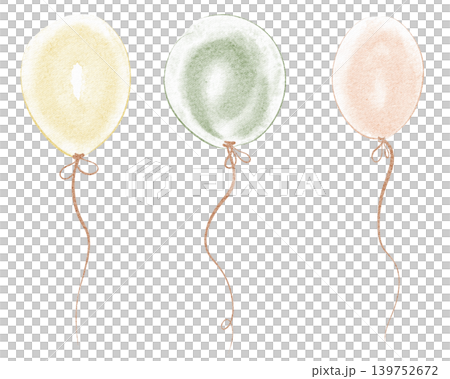 Balloon Illustration Watercolor Hand Painted Balloon Illustration Watercolor Hand Painted 139752672