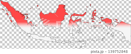Map of Indonesia in national flag color Map of Indonesia in national flag color 139752848