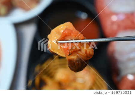 Korean Fresh Raw Sea Squirt Sashimi Korean Fresh Raw Sea Squirt Sashimi 139753031