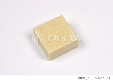 Handmade olive oil soap bar on white background 139753083