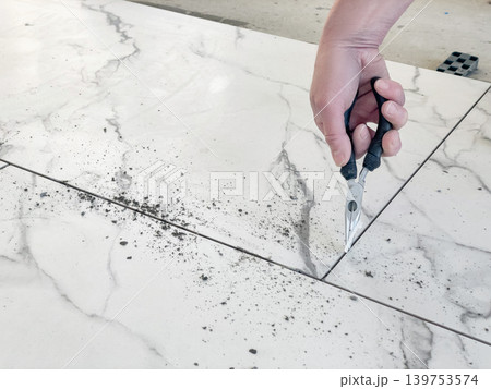 Grout line cleaning Grout line cleaning 139753574