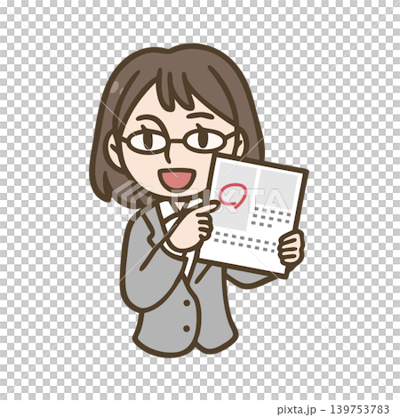 Illustration of a female office worker explaining documents | Guidance, presentation, business Illustration of a female office worker explaining documents | Guidance, presentation, business 139753783