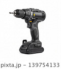 Cordless drill driver with drill bit isolated on white background 139754133