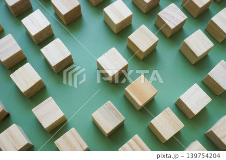 Human resources recruitment concept with blocks. Searching for employees and building a team. 139754204