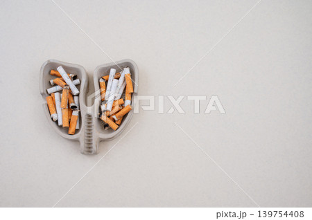 Concept of world no tobacco day. Smoking kills, cancer disease Concept of world no tobacco day. Smoking kills, cancer disease 139754408