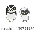 メガネフクロウの親子 139754989