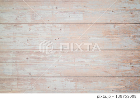 vintage wooden background of planks with remnants of blue and white paint 139755009