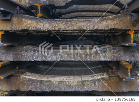 Encrusted rusted metal elements emphasizing mechanical details and structural components in aged steel plates Encrusted rusted metal elements emphasizing mechanical details and structural components in aged steel plates 139756169