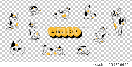 みけねこいろいろ|カラー みけねこいろいろ|カラー 139756633