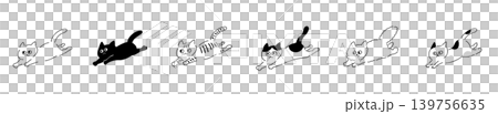 Cat running | Line drawing Cat running | Line drawing 139756635