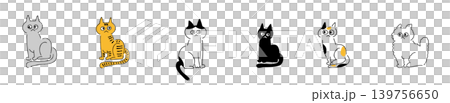 A cat standing still | Color 139756650