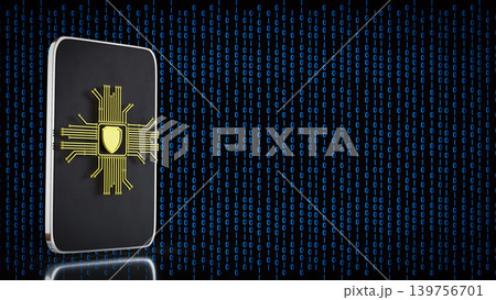 Secure Digital Data Protection Device 3d render. Secure Digital Data Protection Device 3d render. 139756701