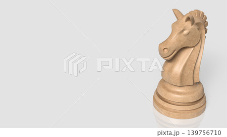 Strategic Chess Knight Leadership Concept 3d render. Strategic Chess Knight Leadership Concept 3d render. 139756710