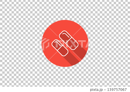 Medical Pills Icon in Flat Design With Long Shadow for Health and Pharmacy Use Medical Pills Icon in Flat Design With Long Shadow for Health and Pharmacy Use 139757067