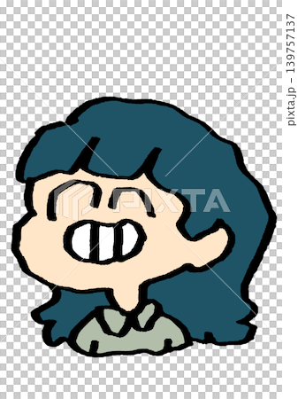A woman who laughs slyly A woman who laughs slyly 139757137