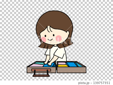 A woman packing 139757351
