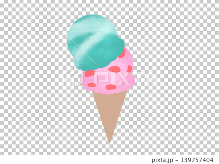 Double ice cream cone Double ice cream cone 139757404