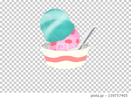 Double scoop of ice cream Double scoop of ice cream 139757405