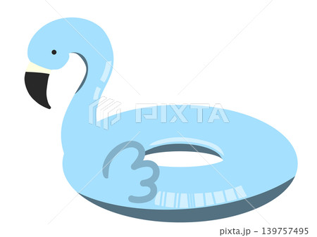 フラミンゴの浮き輪のイラスト フラミンゴの浮き輪のイラスト 139757495