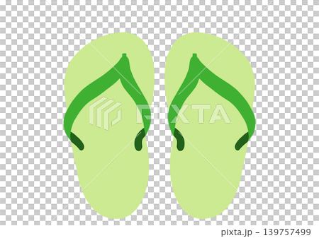 緑色のサンダルのイラスト 緑色のサンダルのイラスト 139757499