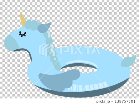 ユニコーンの浮き輪のイラスト ユニコーンの浮き輪のイラスト 139757501