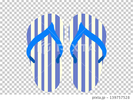 Beach sandals illustration Beach sandals illustration 139757528