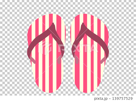 Illustration of red flip-flops Illustration of red flip-flops 139757529