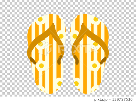 Illustration of orange flip-flops Illustration of orange flip-flops 139757530