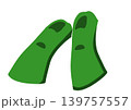 緑色のフィンのイラスト 139757557