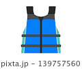 青色のライフジャケットのイラスト 139757560