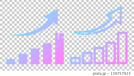 Graph icons (set of 2) - Vector material Graph icons (set of 2) - Vector material 139757923