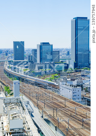 名古屋駅から見る笹島方面の都市風景（名古屋市） 139757948