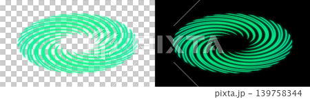 Swirling Spiral Disc Green Transparent and Black Background Galaxy-Style Abstract Material Swirling Spiral Disc Green Transparent and Black Background Galaxy-Style Abstract Material 139758344
