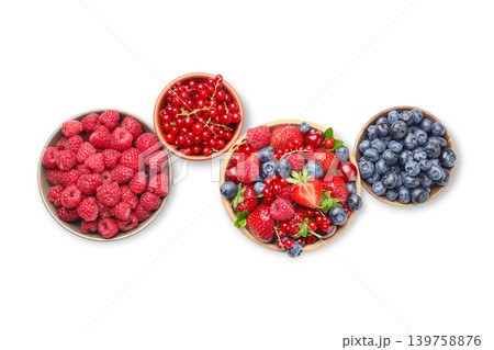 Berries placed in bowls for easy serving and eating, PNG 139758876
