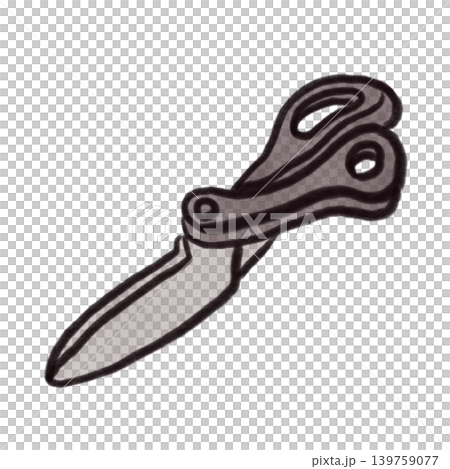 シンプルなハサミのイラスト PNG透過素材 139759077