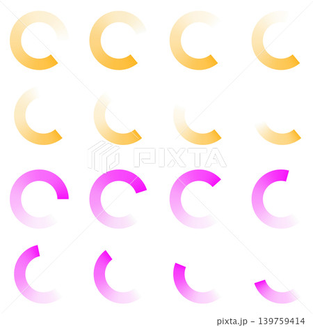 Circular Gradient Loading Progress Bar Set, Modern UI Ring Loader Elements Circular Gradient Loading Progress Bar Set, Modern UI Ring Loader Elements 139759414