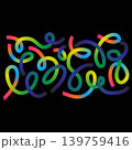 Colorful Gradient Abstract Ribbon Background, Modern Flowing Curves Design 139759416
