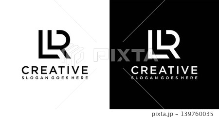 LR or RL initial letter logo design vector LR or RL initial letter logo design vector 139760035