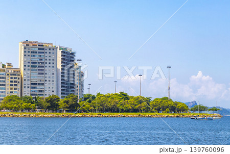 Botafogo Beach Flamengo Urca cityscape panorama Rio de Janeiro Brazil. Botafogo Beach Flamengo Urca cityscape panorama Rio de Janeiro Brazil. 139760096