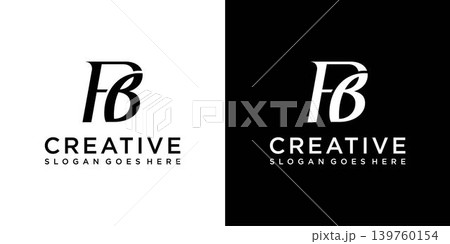 FB or BF initial letter logo design vector FB or BF initial letter logo design vector 139760154
