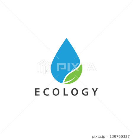 water drop leaf nature logo design template water drop leaf nature logo design template 139760327