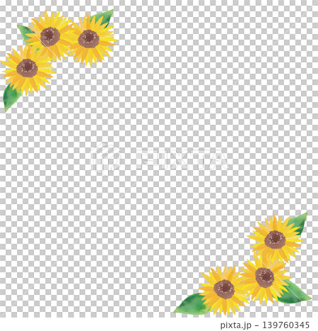Simple square sunflower frame Simple square sunflower frame 139760345