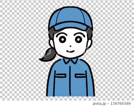 A young female staff member in work clothes and with a smile (upper body, front view) A young female staff member in work clothes and with a smile (upper body, front view) 139760399