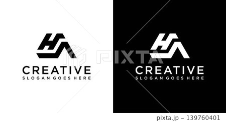 HA or AH initial letter logo design vector template HA or AH initial letter logo design vector template 139760401