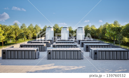 Smr or small modular nuclear reactors with energy storage system or battery container units Smr or small modular nuclear reactors with energy storage system or battery container units 139760532