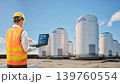 Engineer or technician work at small modular nuclear reactors 139760554