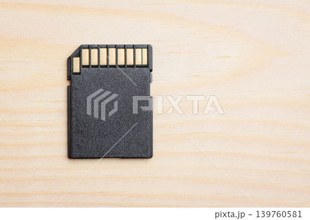 Modern sd card on table Modern sd card on table 139760581