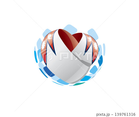 Patriotic heart wrapped in Nepal flag illustration Patriotic heart wrapped in Nepal flag illustration 139761316