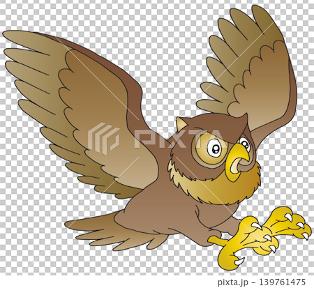 Hand-drawn animal illustration ☆ Owl Hand-drawn animal illustration ☆ Owl 139761475