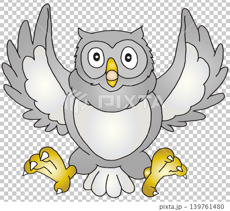 手繪動物插畫 ☆ 貓頭鷹 139761480